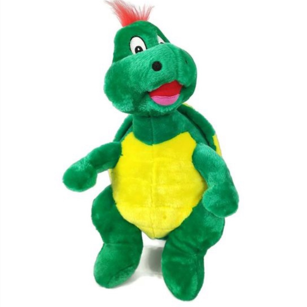 BJ Toy Co. Turtle Plush Stuffed Animal Green Yellow 18"